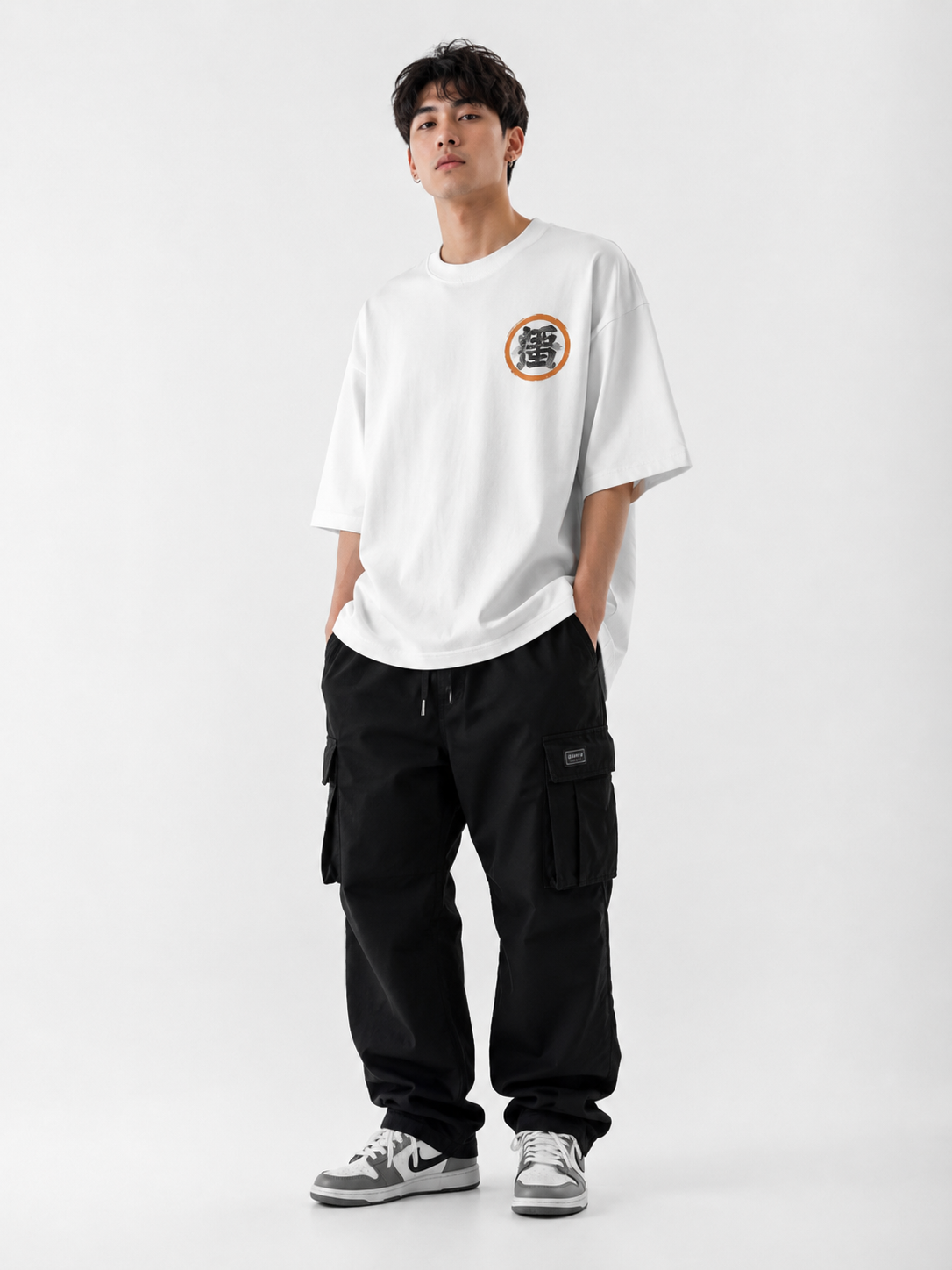 DRAGONBALL GOKOU OVERSIZED WHITE SHIRT