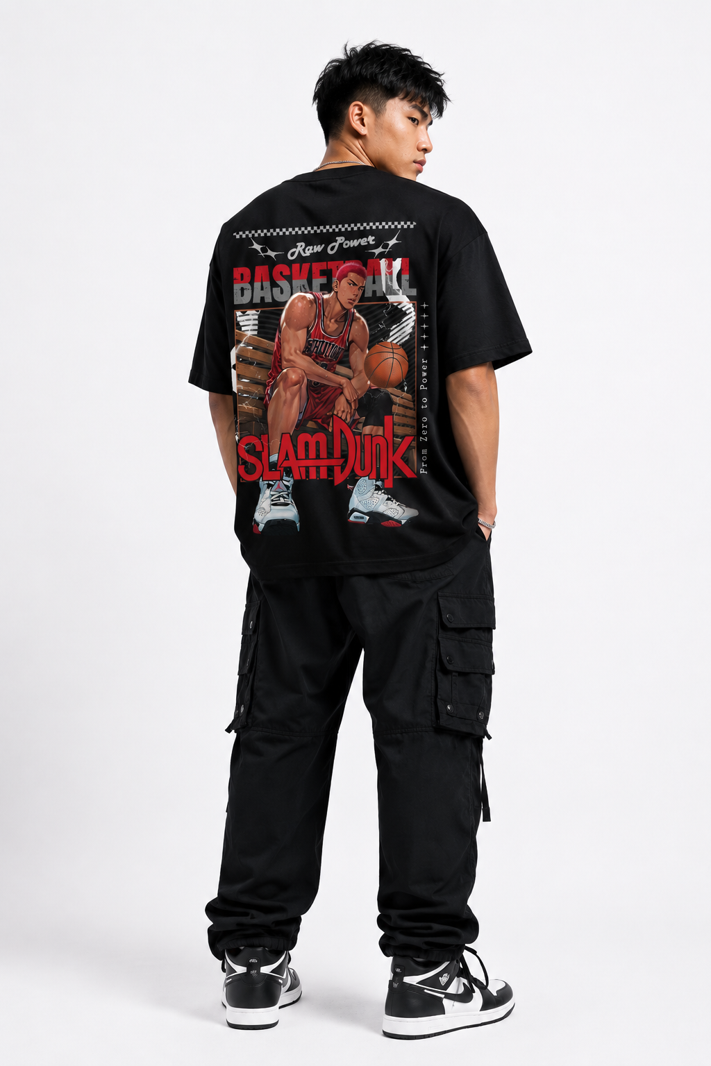 SLAM DUNK OVERSIZED BLACK SHIRT