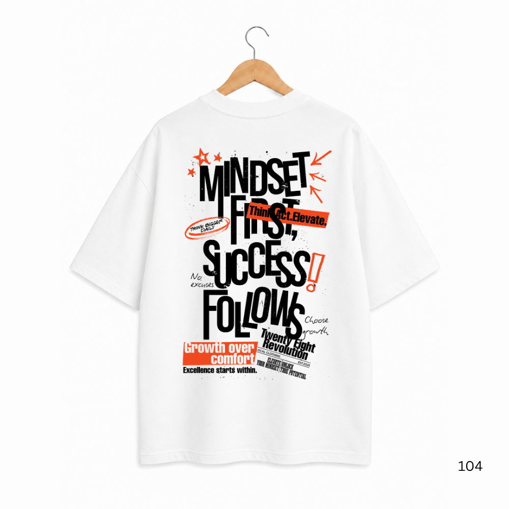 SUCCESS  OVERSIZED WHITE TSHIRT