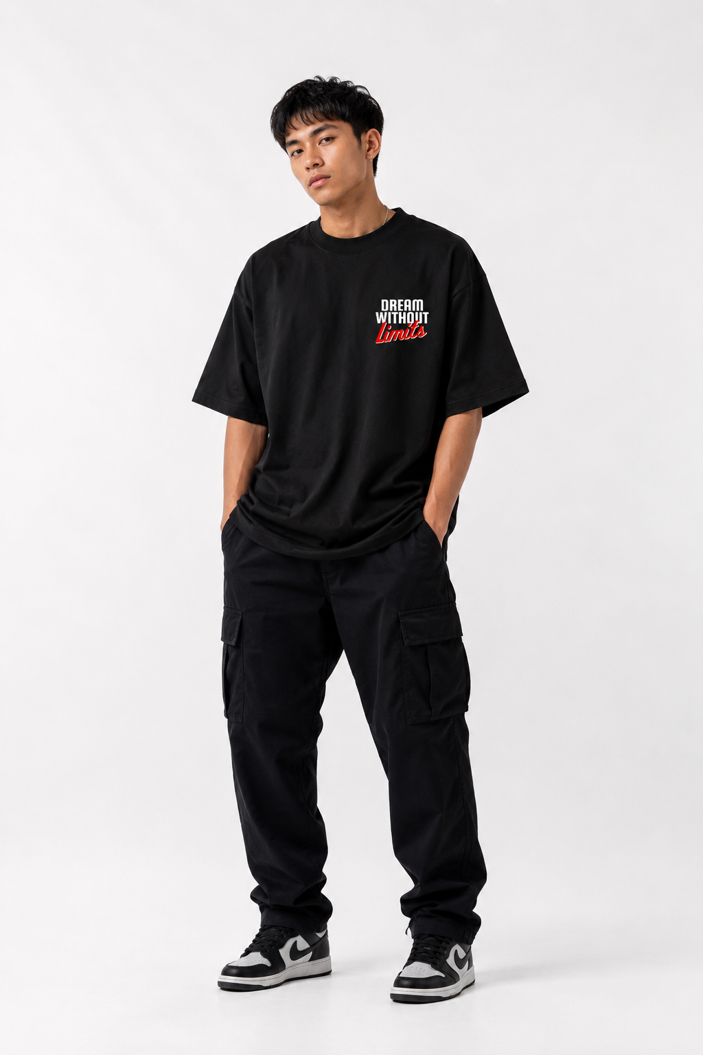 DREAM WITHOUT LIMITS OVERSIZED BLACK SHIRT