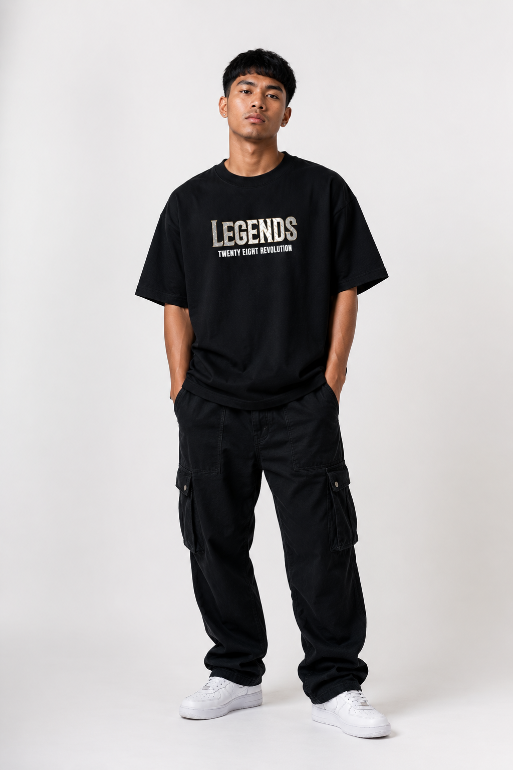 LEGENDS OVERSIZED BLACK SHIRT