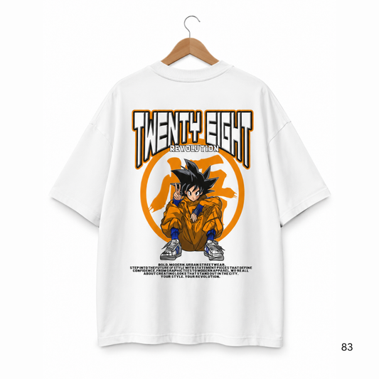 DRAGONBALL GOKOU OVERSIZED WHITE SHIRT