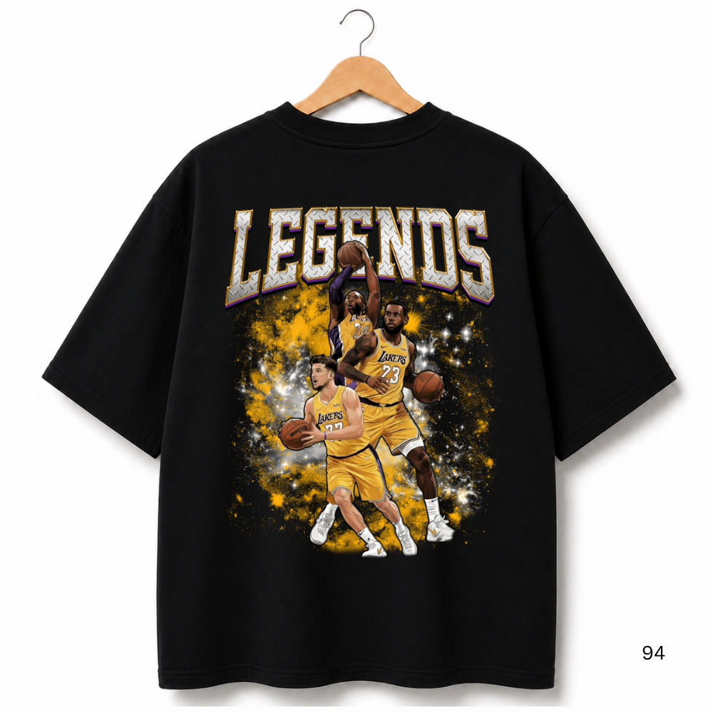 LEGENDS OVERSIZED BLACK SHIRT