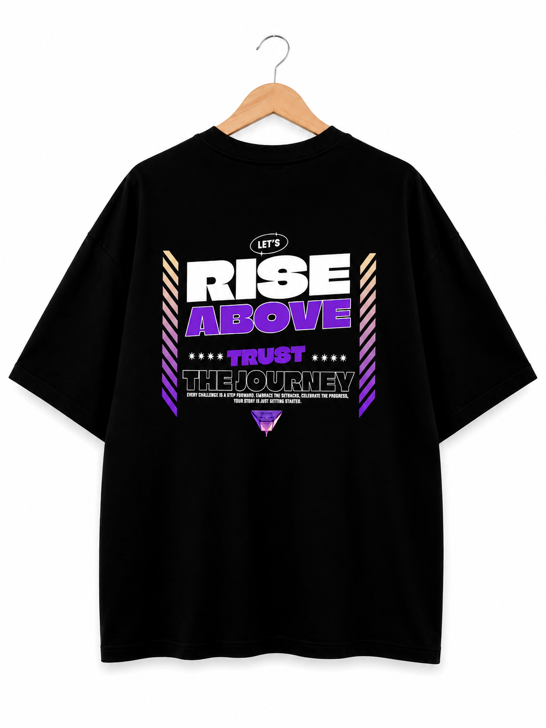 RISE OVERSIZED BLACK SHIRT
