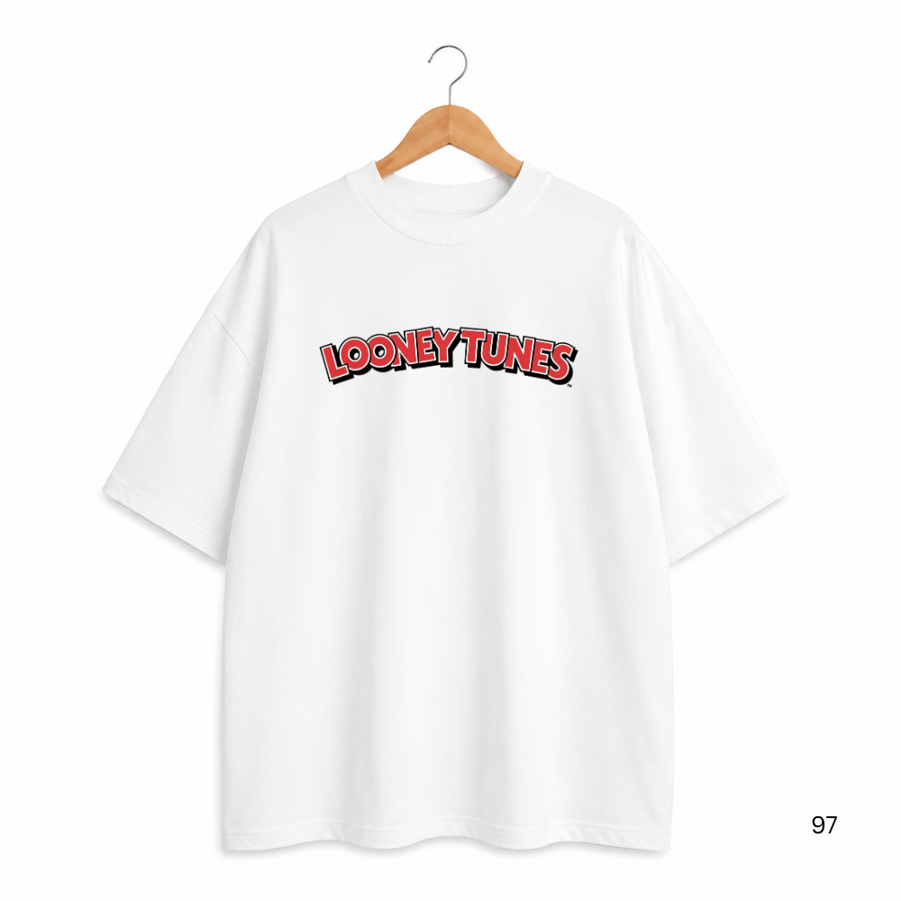LOONEY TOONS OVERSIZED WHITE TSHIRT