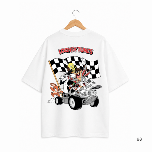 LOONEY TOONS OVERSIZED WHITE TSHIRT