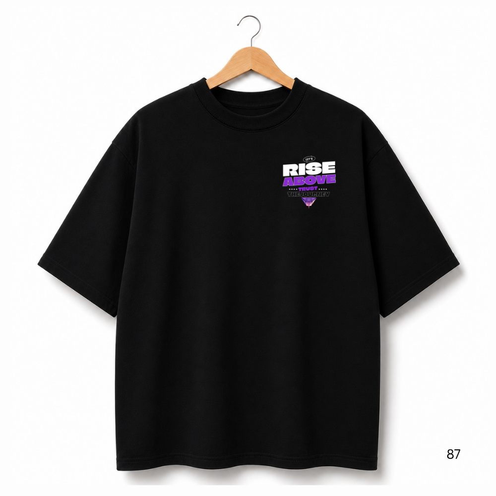 RISE OVERSIZED BLACK SHIRT
