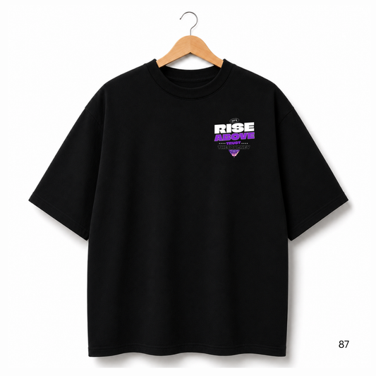 RISE OVERSIZED BLACK SHIRT