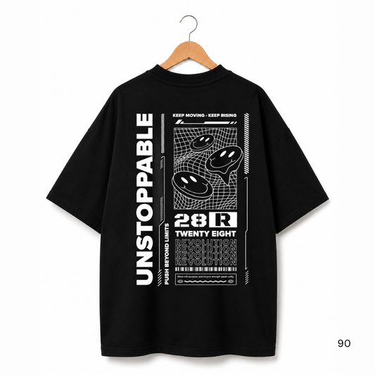 UNSTOPPABLE OVERSIZED BLACK SHIRT