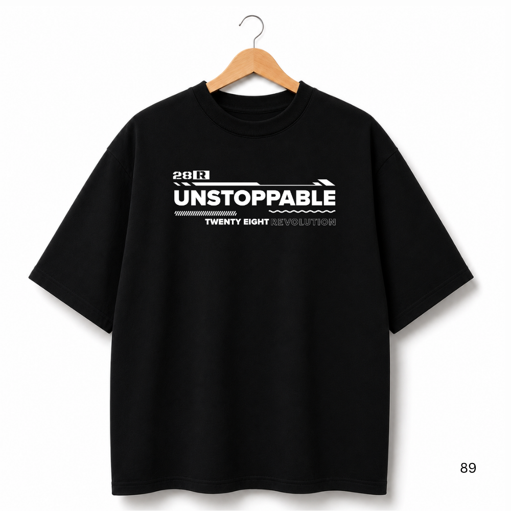 UNSTOPPABLE OVERSIZED BLACK SHIRT