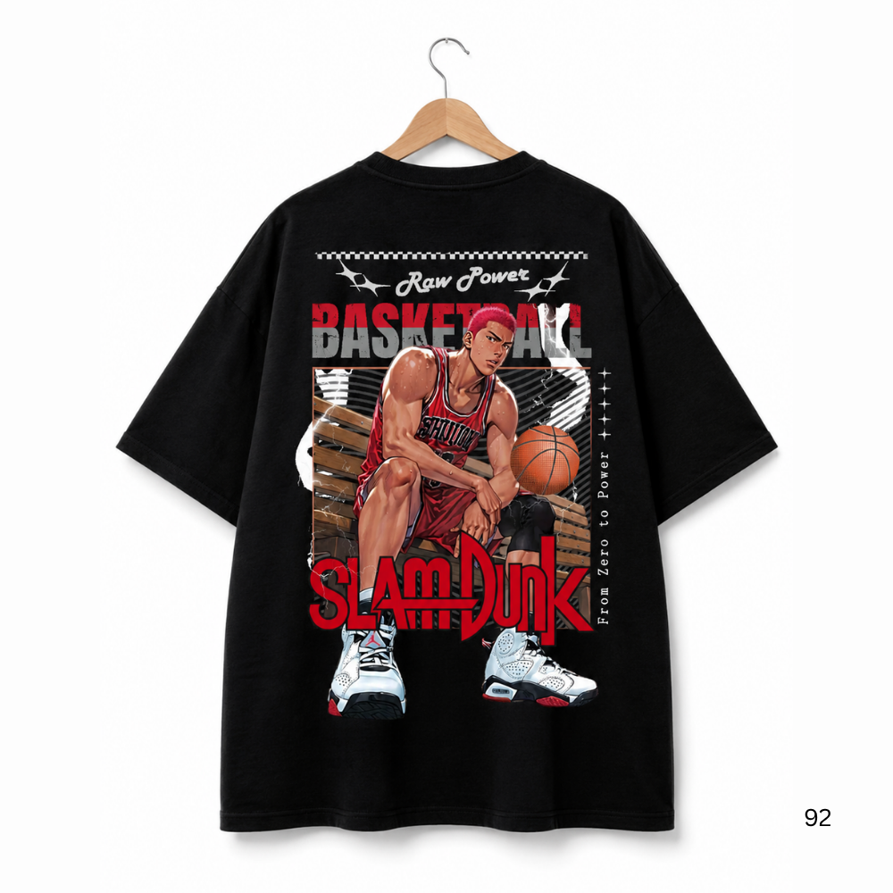 SLAM DUNK OVERSIZED BLACK SHIRT