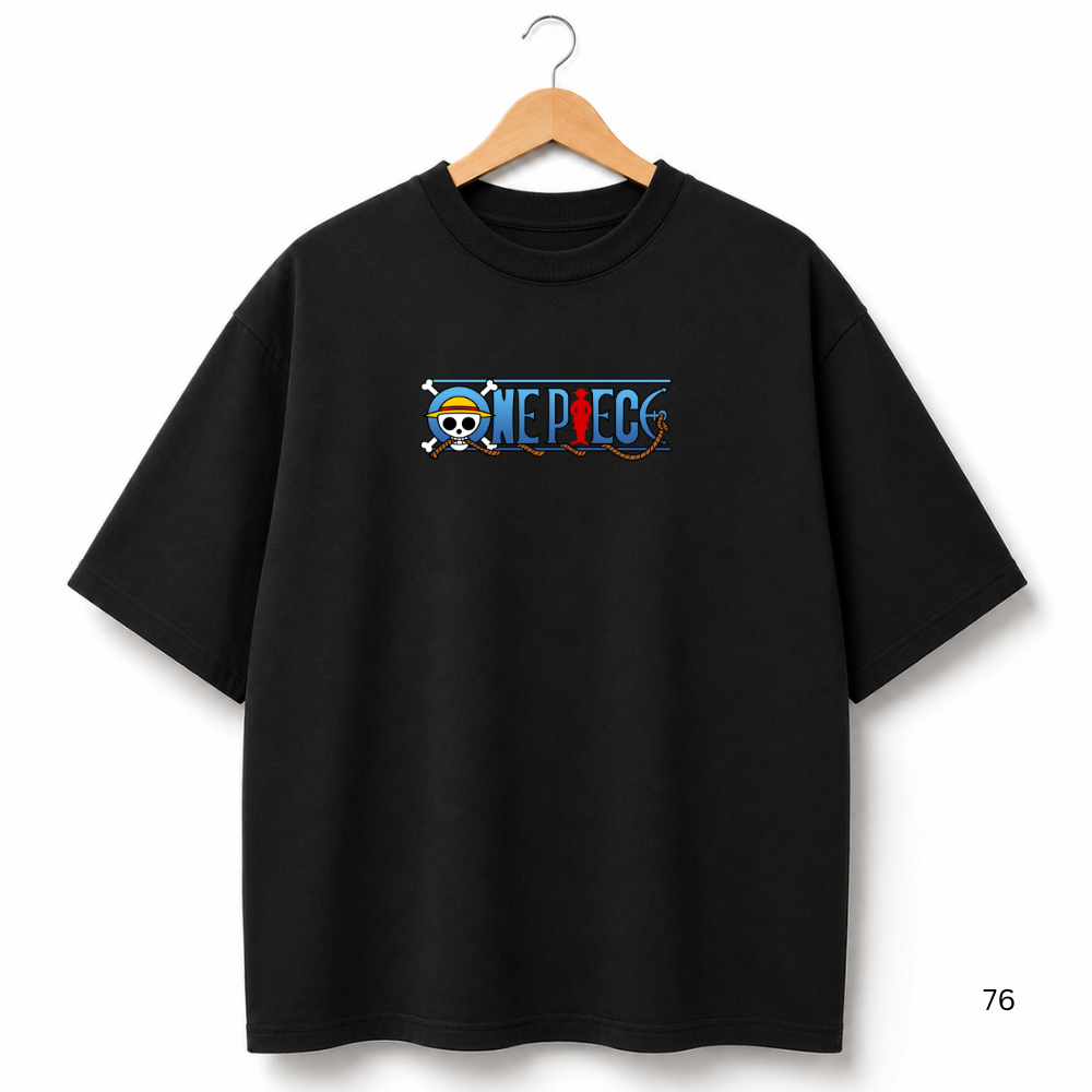 ONE PIECE LUFFY OVERSIZED BLACK SHIRT