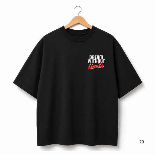 DREAM WITHOUT LIMITS OVERSIZED BLACK SHIRT