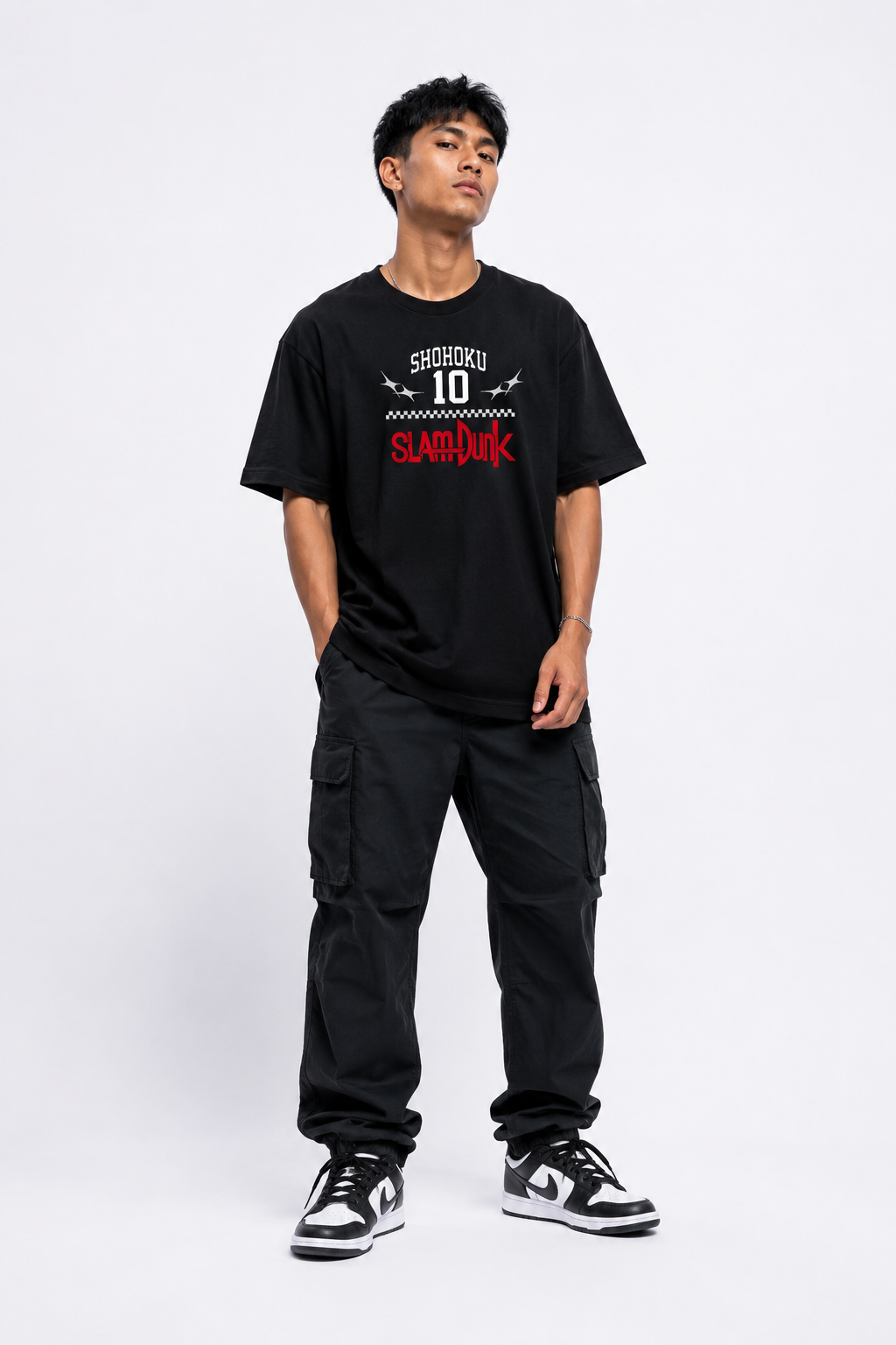 SLAM DUNK OVERSIZED BLACK SHIRT