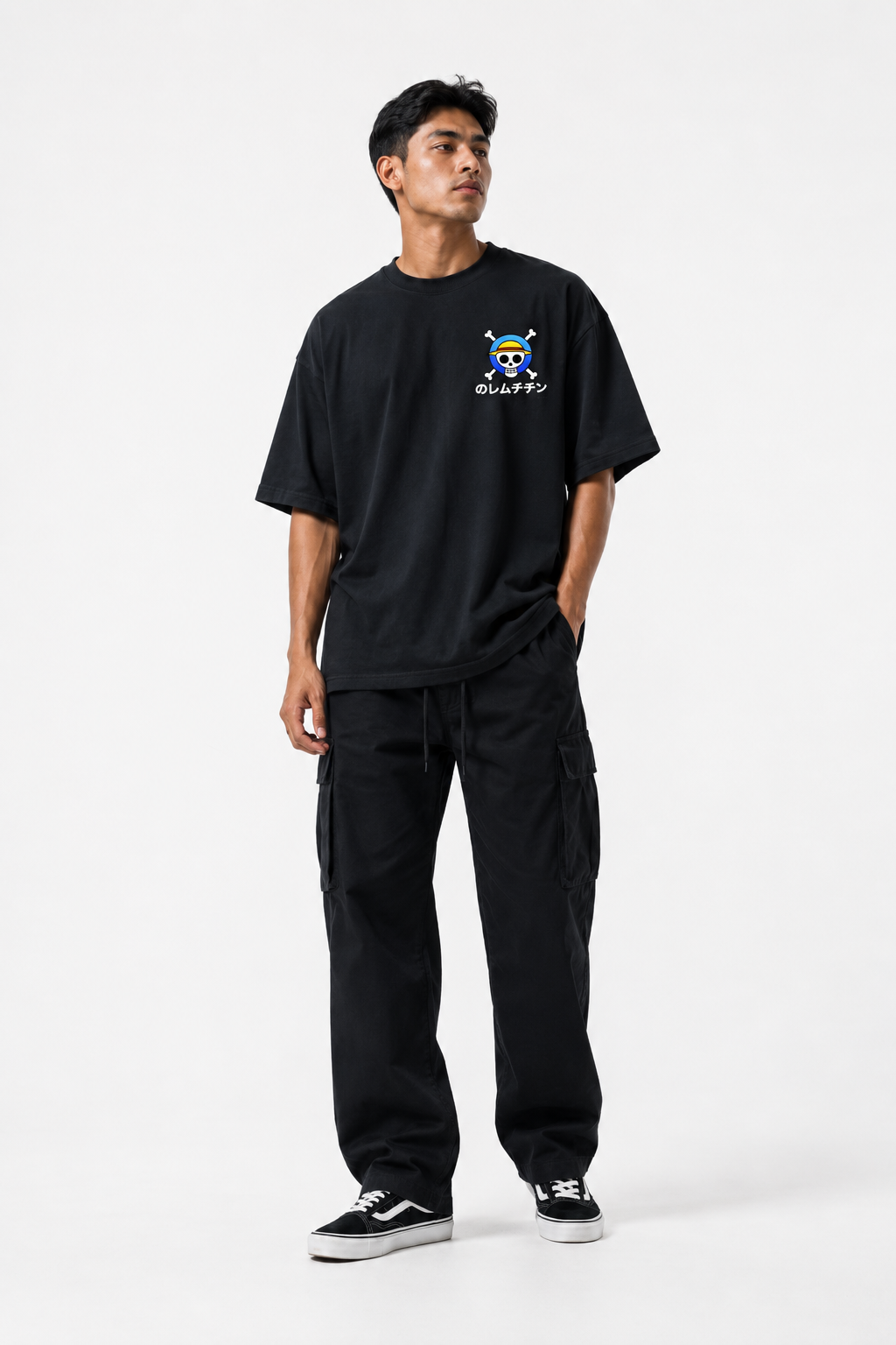ONE PIECE MONSTER TRIO OVERSIZED BLACK SHIRT