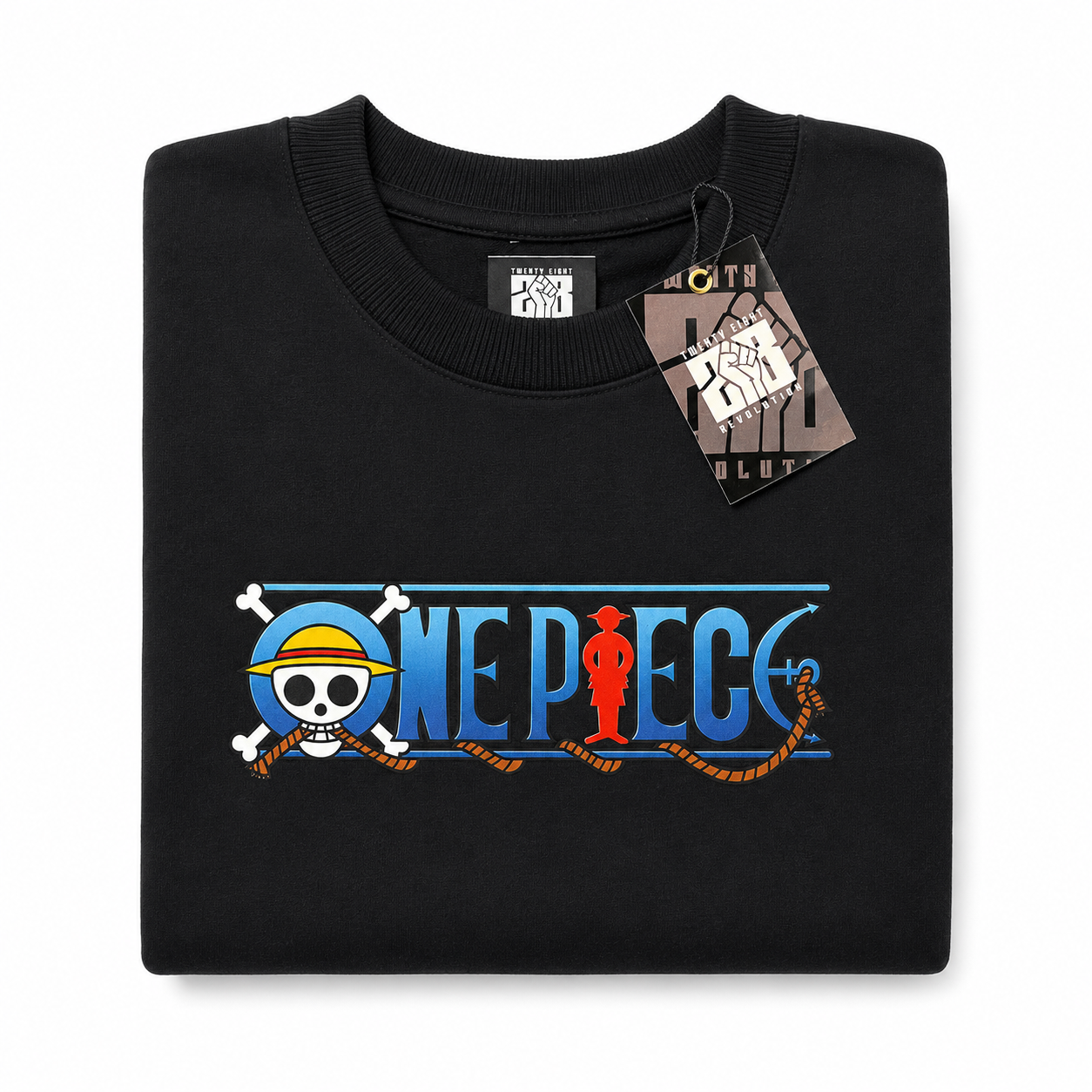 ONE PIECE LUFFY OVERSIZED BLACK SHIRT